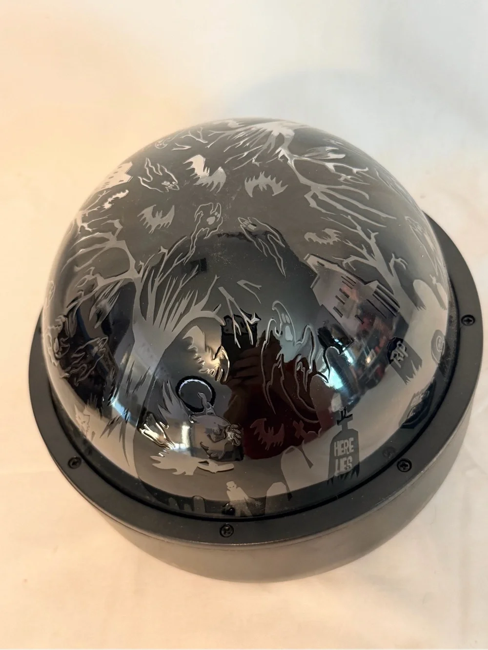Gemmy Halloween Light Plastic Dome Scene Light Spooky Show-Does Not Rotate